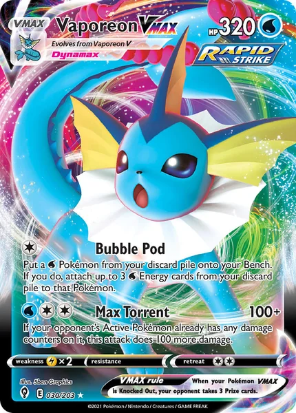 Vaporeon VMAX card image