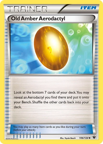 Old Amber Aerodactyl card image