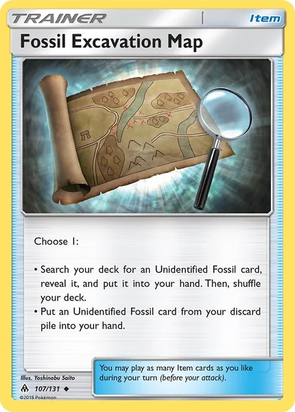 Fossil Excavation Map card image