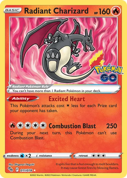 Radiant Charizard card image