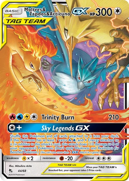 Moltres & Zapdos & Articuno GX card image