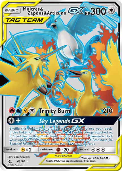 Moltres & Zapdos & Articuno GX card image