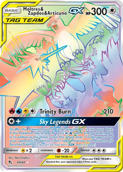 Moltres & Zapdos & Articuno GX card image