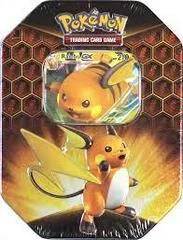 Raichu GX Hidden Fates Tin card image