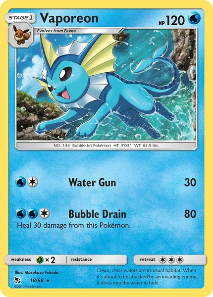 Vaporeon card image