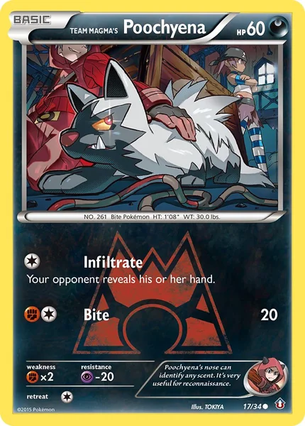Team Magma's Poochyena card image