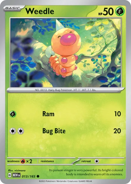 Weedle card image