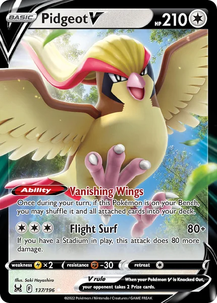 Pidgeot V card image