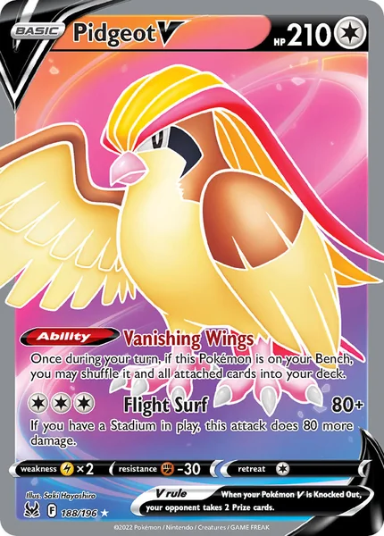 Pidgeot V card image