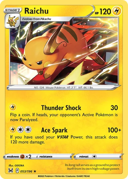 Raichu card image