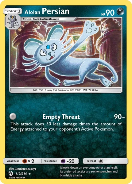 Alolan Persian card image