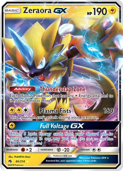 Zeraora GX card image