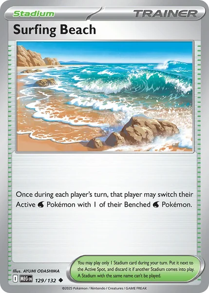 Surfing Beach card image