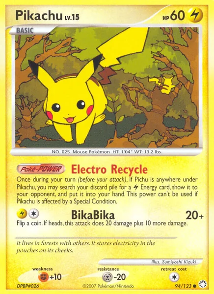 Pikachu card image