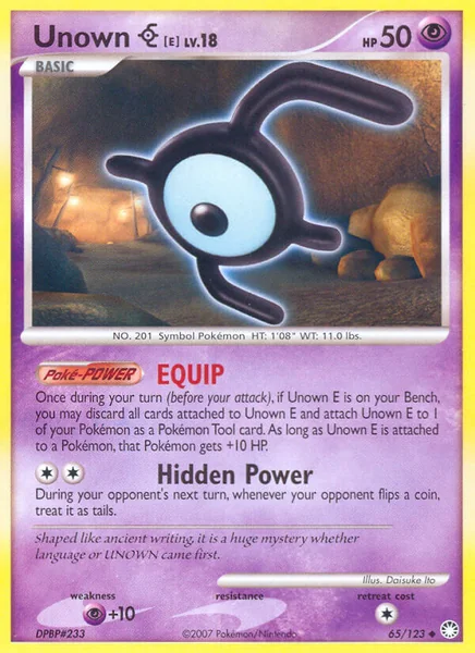 Unown E card image