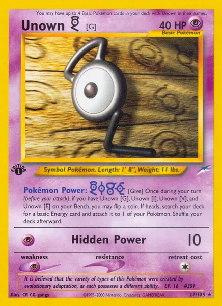 Unown G card image