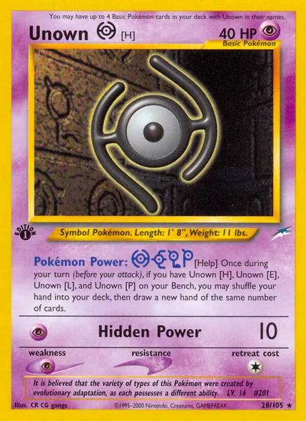 Unown H card image