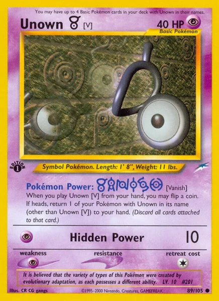 Unown V card image