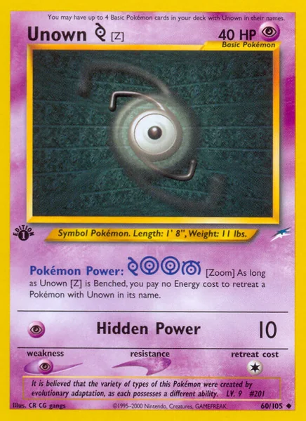 Unown Z card image