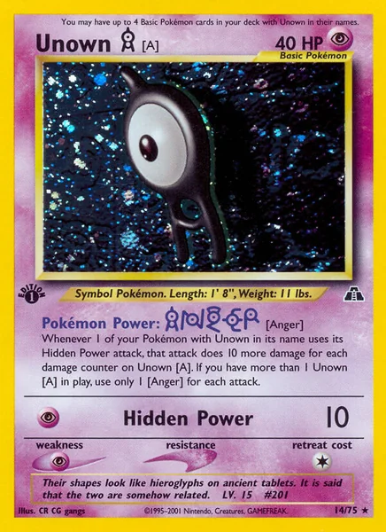 Unown A card image
