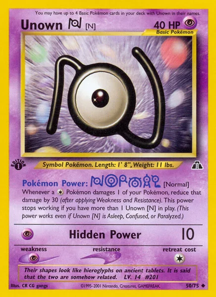 Unown N card image