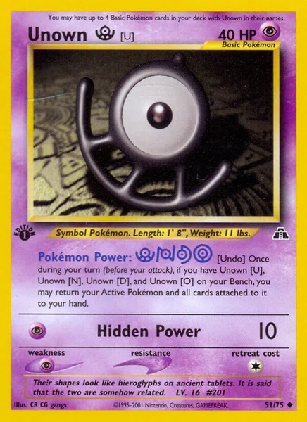 Unown U card image