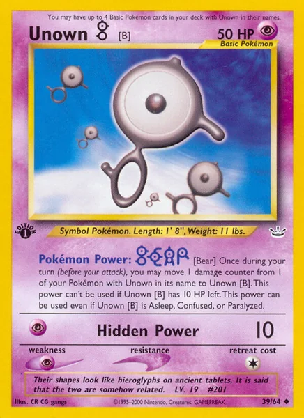 Unown B card image