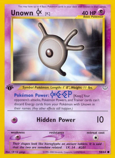 Unown K card image