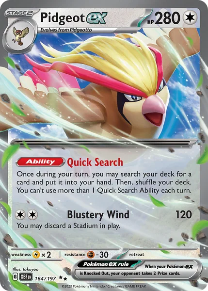 Pidgeot ex card image