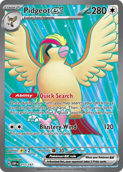 Pidgeot ex card image