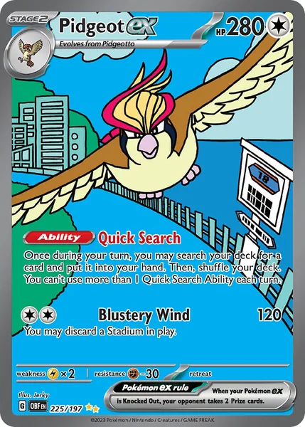Pidgeot ex card image
