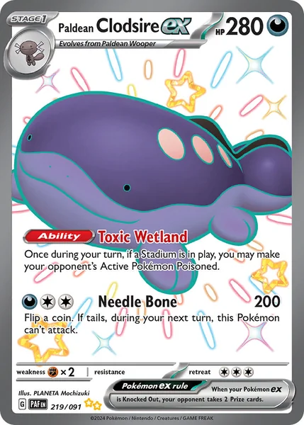 Paldean Clodsire ex card image