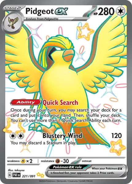 Pidgeot ex card image