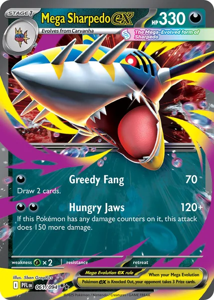 Mega Sharpedo ex card image