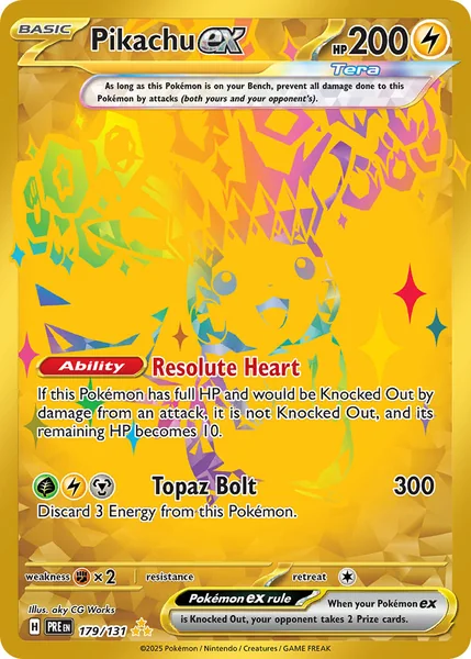 Pikachu ex card image