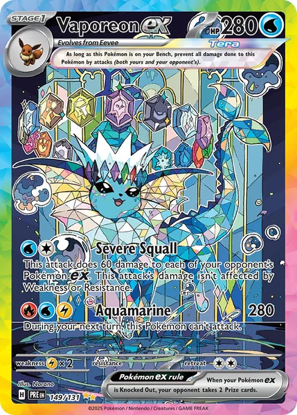 Vaporeon ex card image