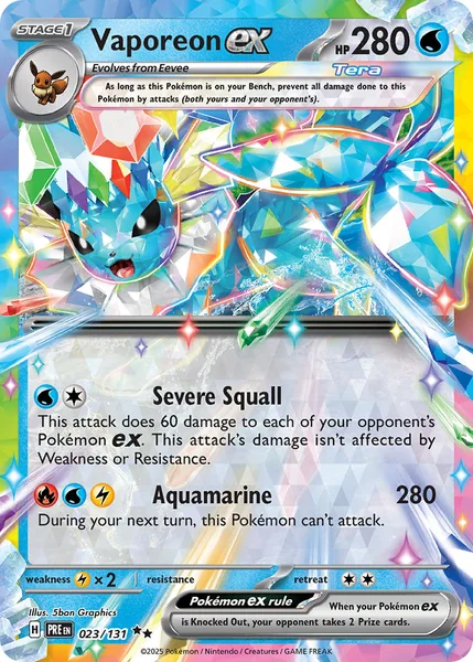 Vaporeon ex card image