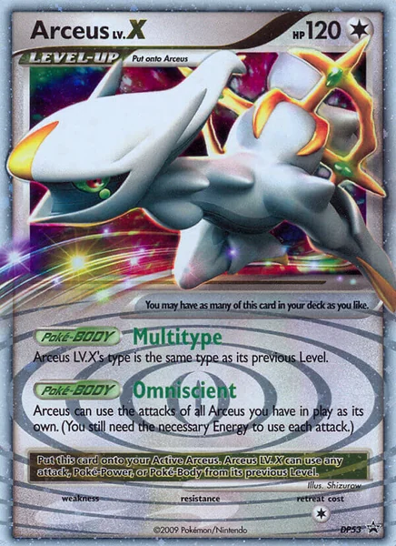 Arceus LV.X card image