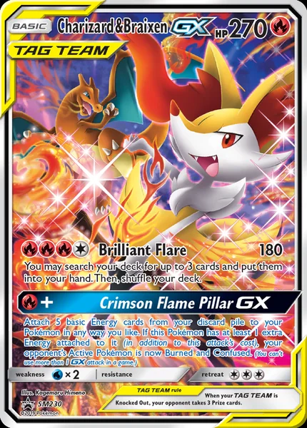Charizard & Braixen GX card image