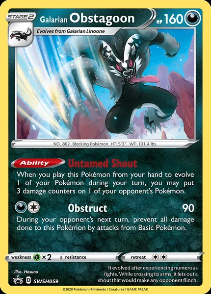 Galarian Obstagoon card image