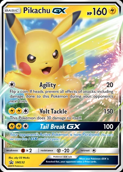 Pikachu GX card image