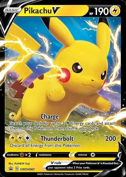Pikachu V card image