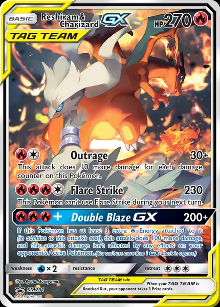 Reshiram & Charizard GX card image