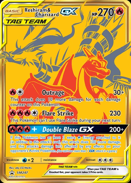 Reshiram & Charizard GX card image
