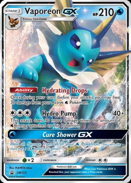 Vaporeon GX card image