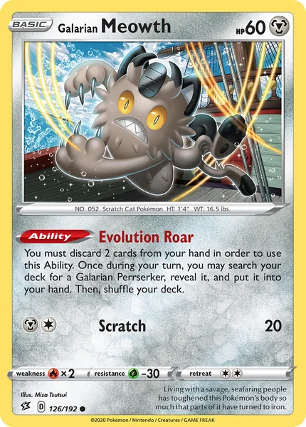 Galarian Meowth card image