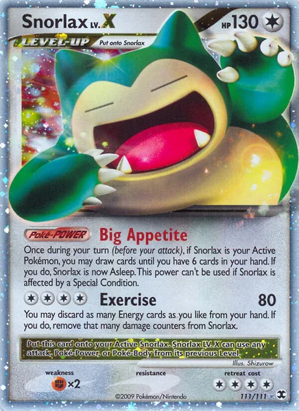 Snorlax LV.X card image