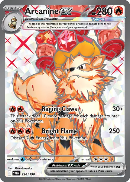 Arcanine ex card image