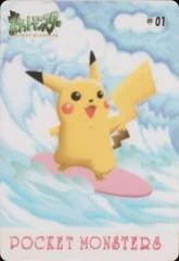 Surfing Pikachu card image
