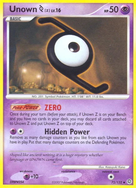 Unown Z card image